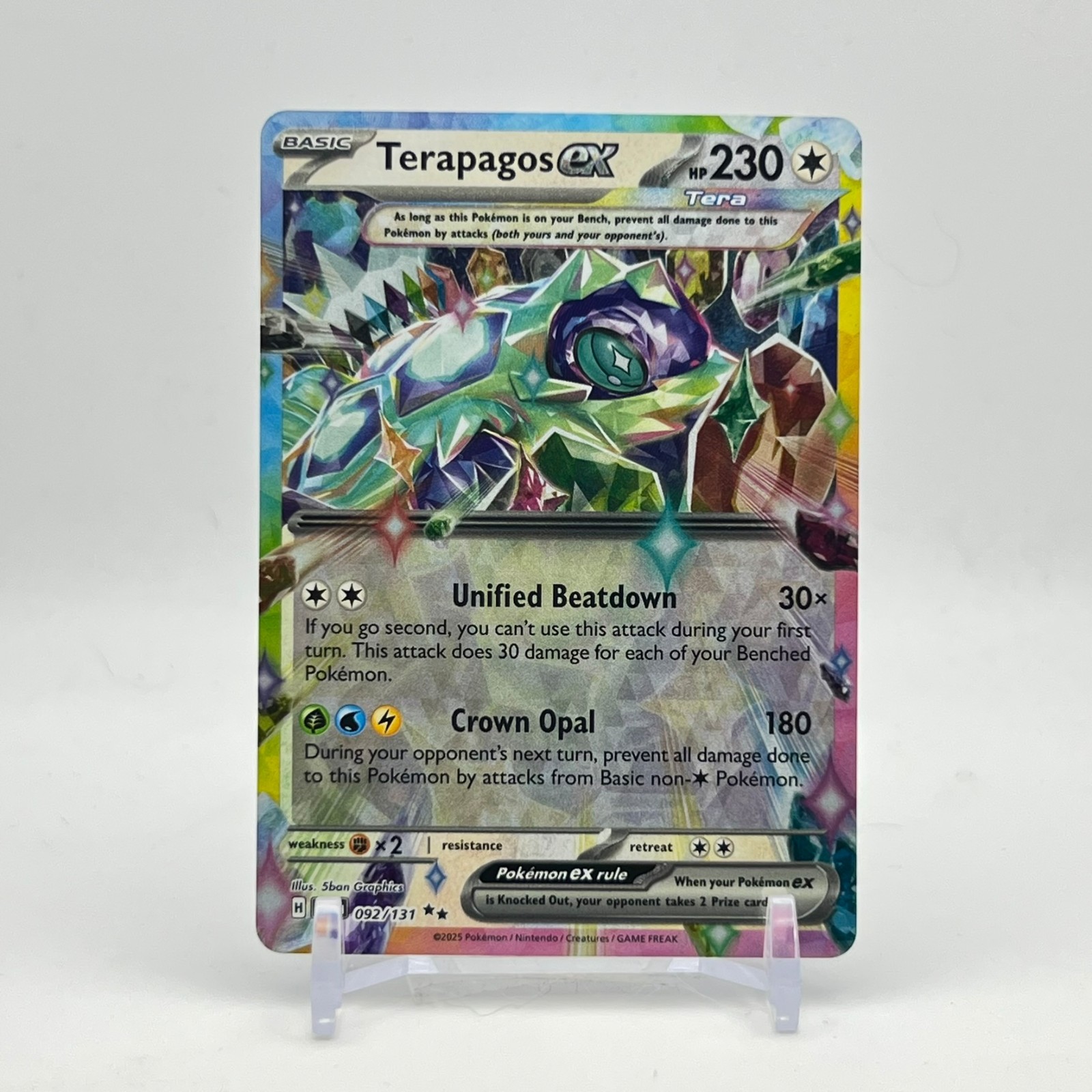 Pokémon TCG Terapagos EX 92/131 Prismatic Evolutions Double Rare NM