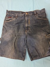 FUBU Blue Cargo Baggy Shorts - Size 36r - Vintage Denim Hip Hop