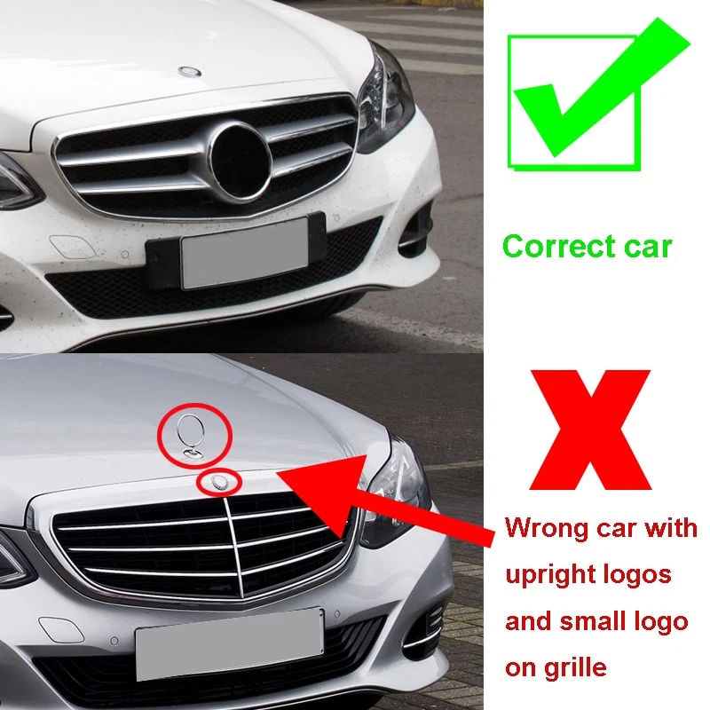 For 2014-2016 Mercedes E350 E550 E400 E550 W212 Chrome/Silver Front Grille Grill Foto 2 de 4