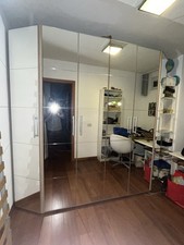 Armadio specchiato - già smontato - Con anta extra