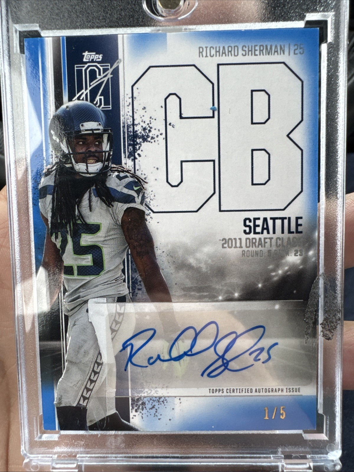 2024 Topps Signature Class  VCA RS blue /5 Auto Richard Sherman Seattle