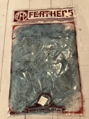 Vintage Bag Of Zucker Feather Products Blue Feather Light Sealed NOS