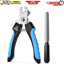 Dog Nail Clippers with Safety Guard & File – Professional Pet Trimmer