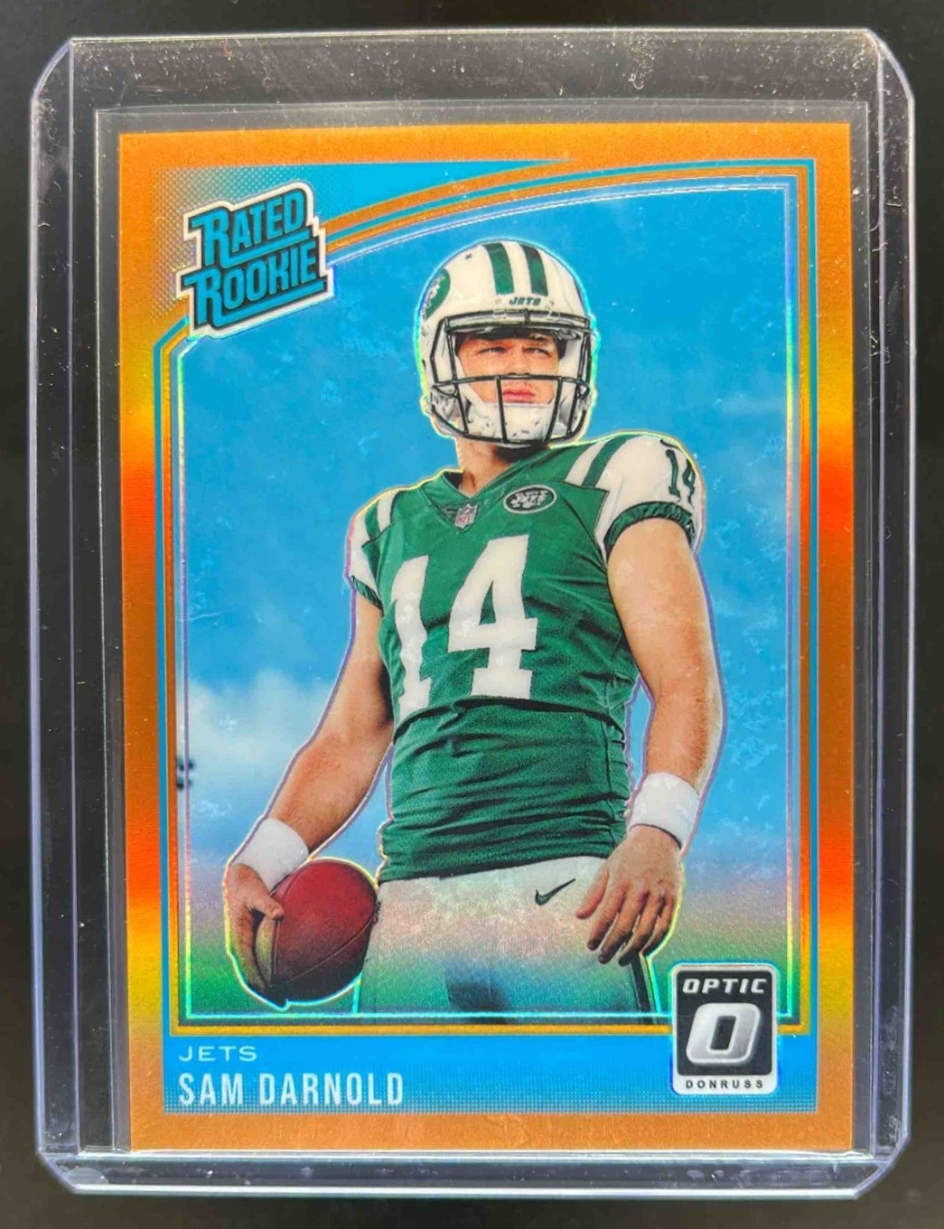 2018 Donruss Optic Sam Darnold Orange Prizm Rookie RC #/199 Jets