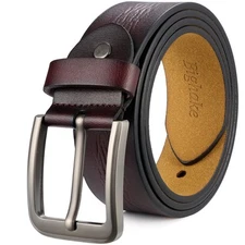 Men’s Genuine Leather Belt For Men Designer Solid Leather for Casual and Dress