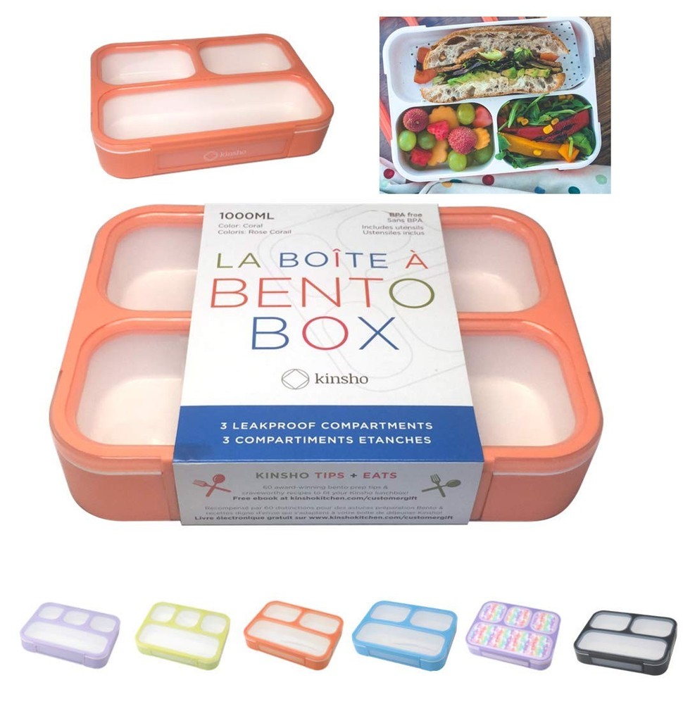 Bento Box Adult Lunch Box | Lunch Boxes For Adults Kids Women | 3 Compartment...