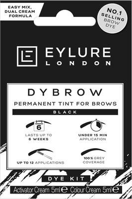 Eylure DYBROW Augenbrauenfärbeset - Schwarz (Verpackung kann variieren) 5ML