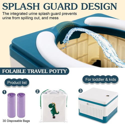 Portable Potty for Toddler Travel, Foldable Travel Potty Training Toilet Seat... - Picture 6 of 6