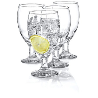 Set of 4 Clear 20 Oz Short Stem All Purpose Glass Drinking Goblets