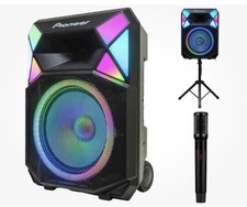 Pioneer PSX615 700W 15 Party Speaker Auracast Lights w/ Wireless Mic Stand