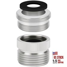 Faucet Adapter with Aerator 3/4" Garden Hose Sink Polished Chrome Plated