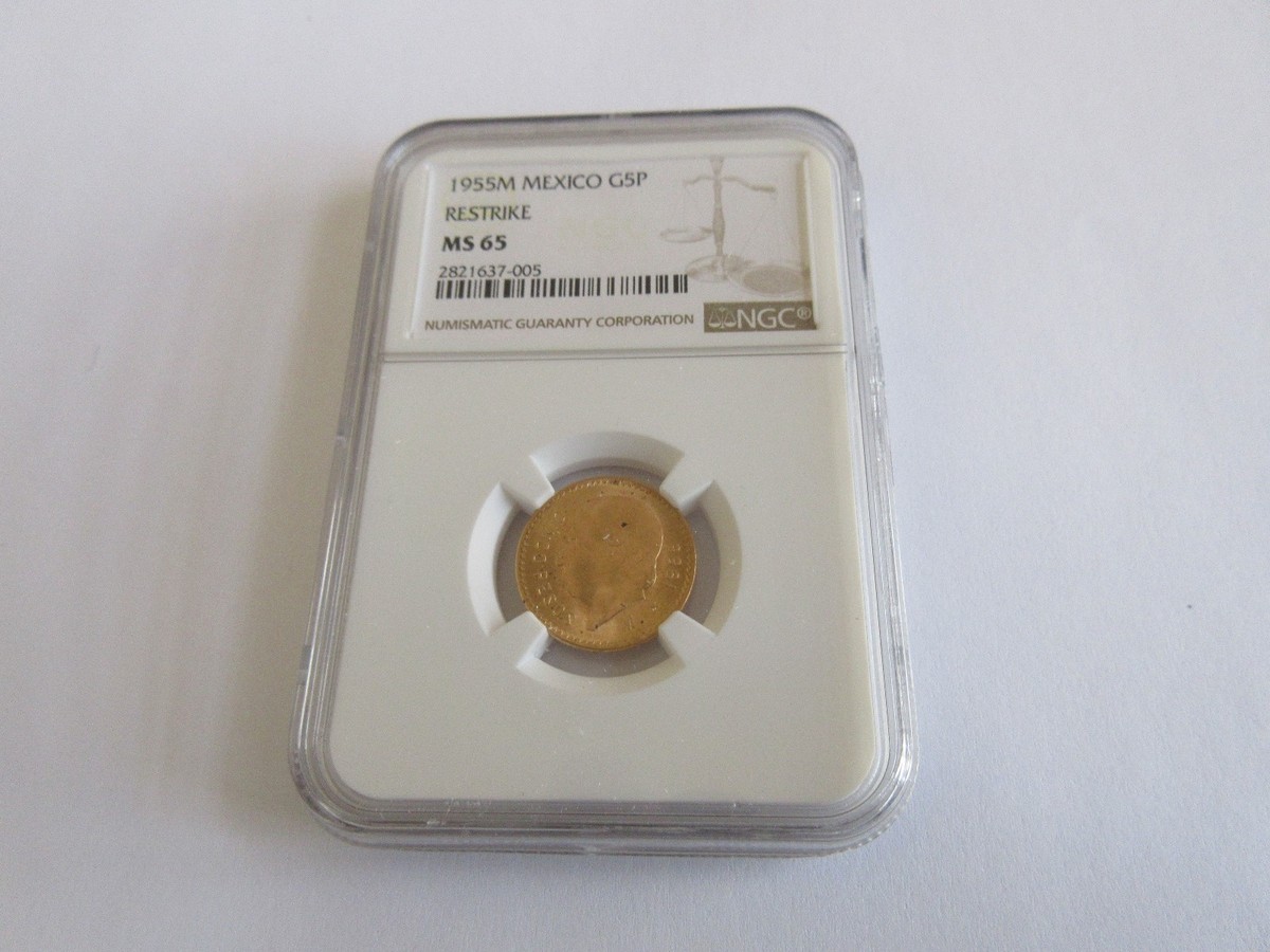 1955M , Mexico , G5P , Restrike , NGC Certified , MS 65 , GOLD | eBay