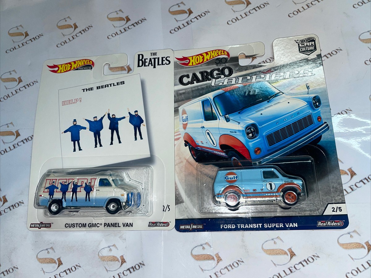 Hot Wheels Cargo Carriers Ford Transit Supervan GULF Custom GMC