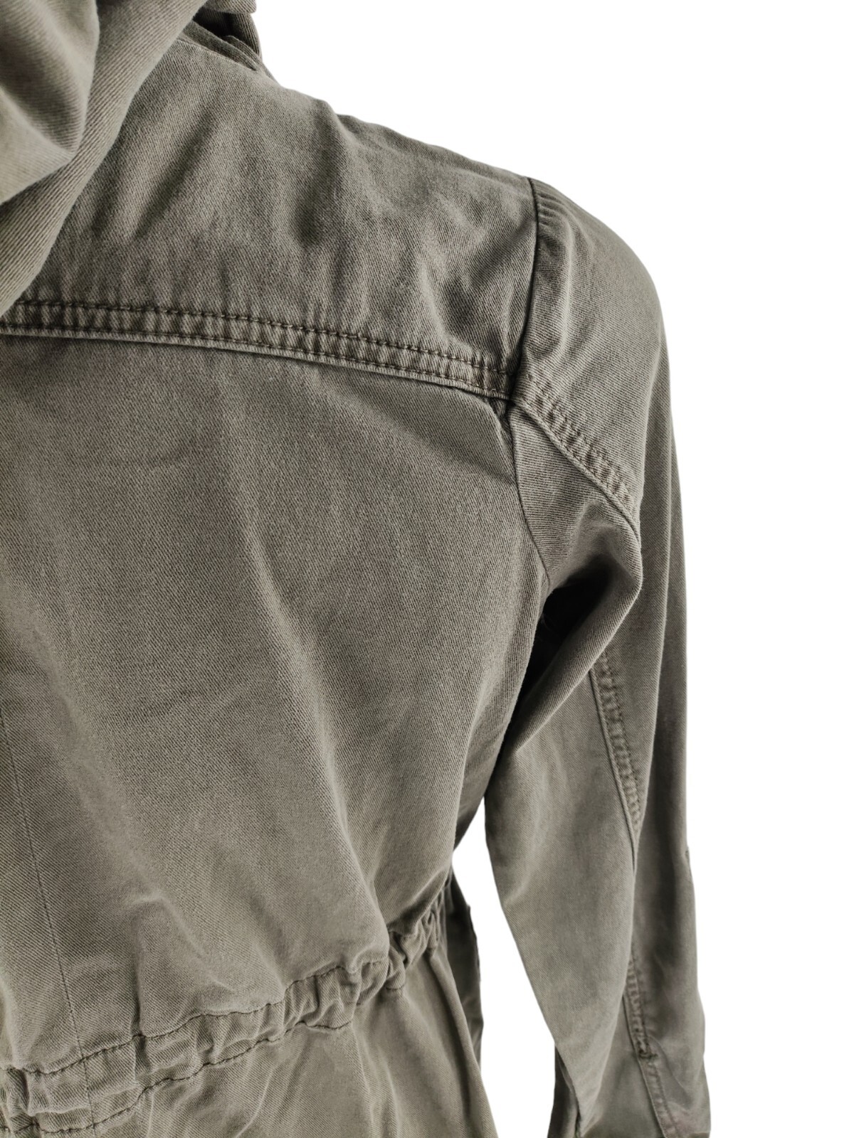Factorie Urban Anorak Jacket Women's Size XS Kahki Military Full Zip Hoodie image 5
