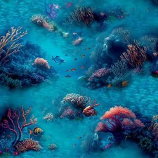 Arthouse Under the Sea Tropical Fishes Blue Wallpaper 923808
