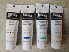 4 Liquitex Heavy Body Acrylic Paint - Pink Prussian Phthalocyanine Indian Yellow