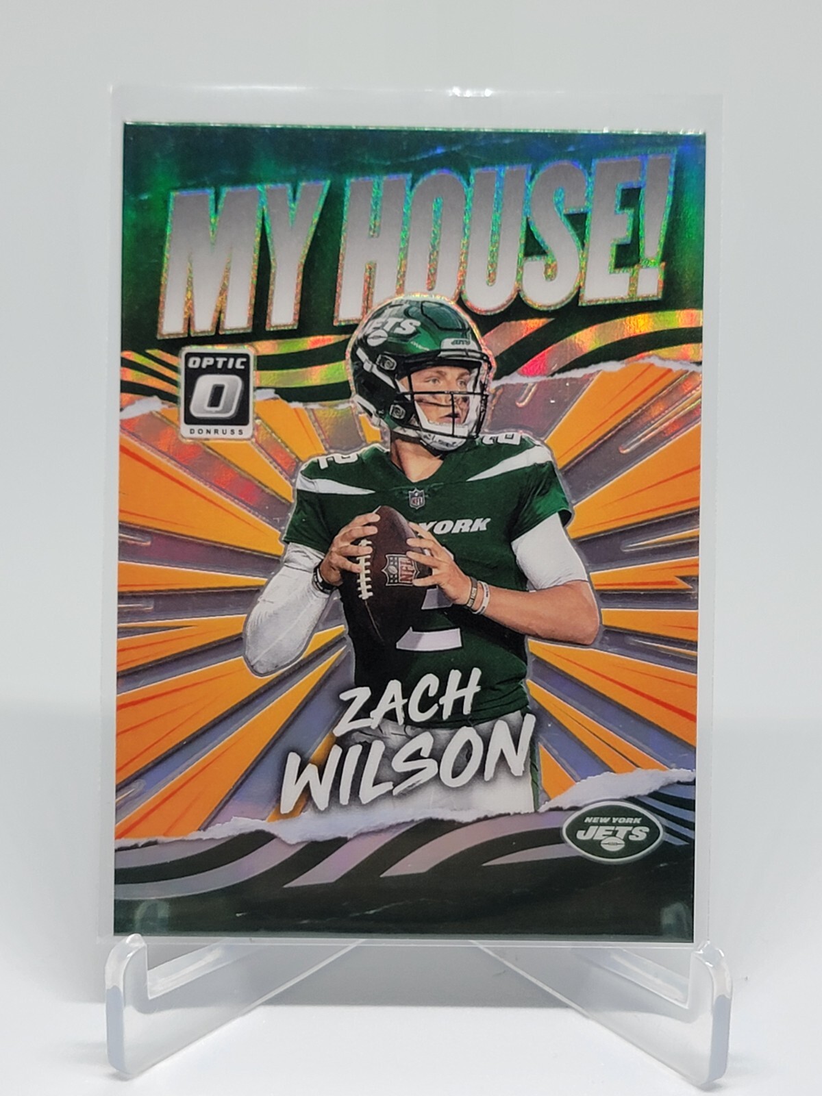2021 Donruss Optic Zach Wilson RC #MH-2 Silver Prizm HOLO Rookie My House! F2A