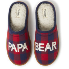 Dearfoams Men's Papa Bear Plaid Clog Slippers NWT Size 9-10