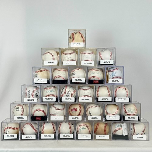 Pelotas de béisbol autografiadas por los Mellizos de Minnesota MLB Twinsfest años 2000 - Imagen 2 de 3