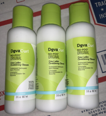DevaCurl No-Poo Original Cleanser Conditioner 3 oz. Travel Size **3-Pack**