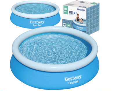 Bestway 57392 Fast Set Pool 183x51 cm   Aufblasbarer Kinderpool ohne Pumpe