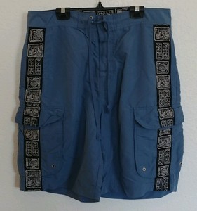 Mens-36-Arizona-Jean-Co-blue-Board-Shorts-Swim-Trunks