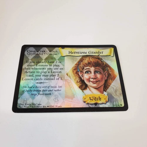 TCG HARRY POTTER Trading Card HERMIONE GRANGER WITCH Holo Foil Unplayed 9 /116