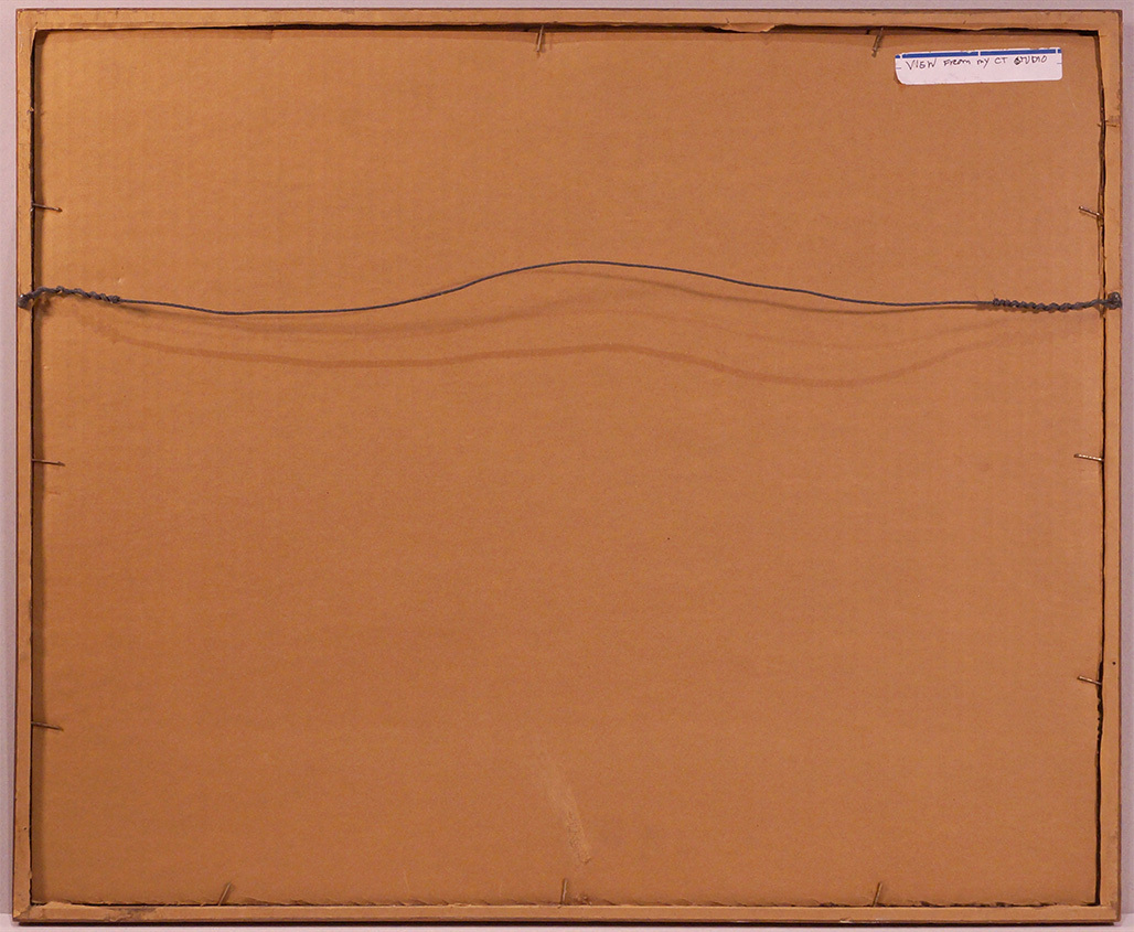 c1980 Pastel Painting Cornelia Ford Connecticut Landscape Cattails