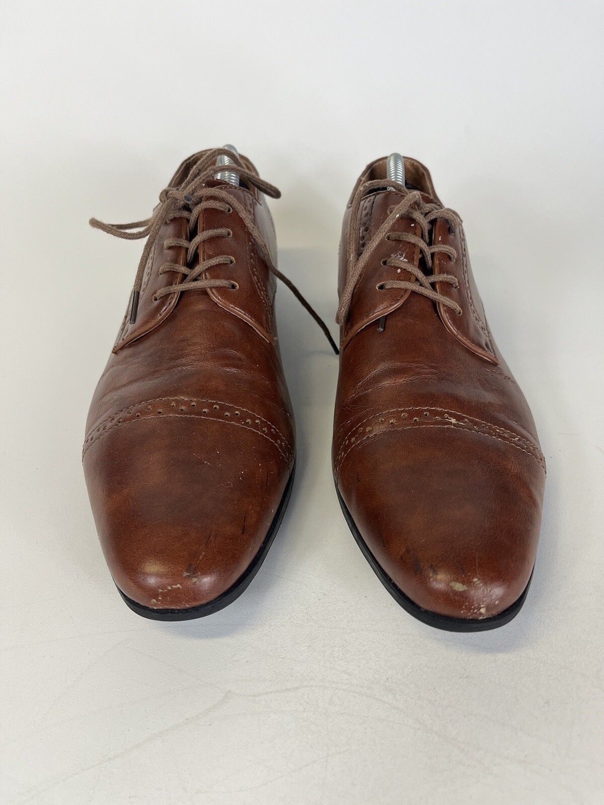 SAOLA Scarpe eleganti Guess da uomo 10 marroni stringate casual finta pelle Oxford