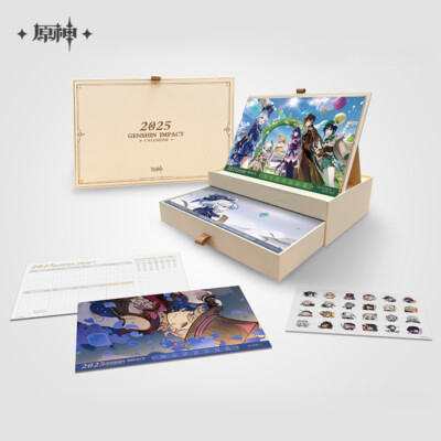 Genshin Impact 2025 Official Genuine Note Desk Calendar Weekly Calendar Decor