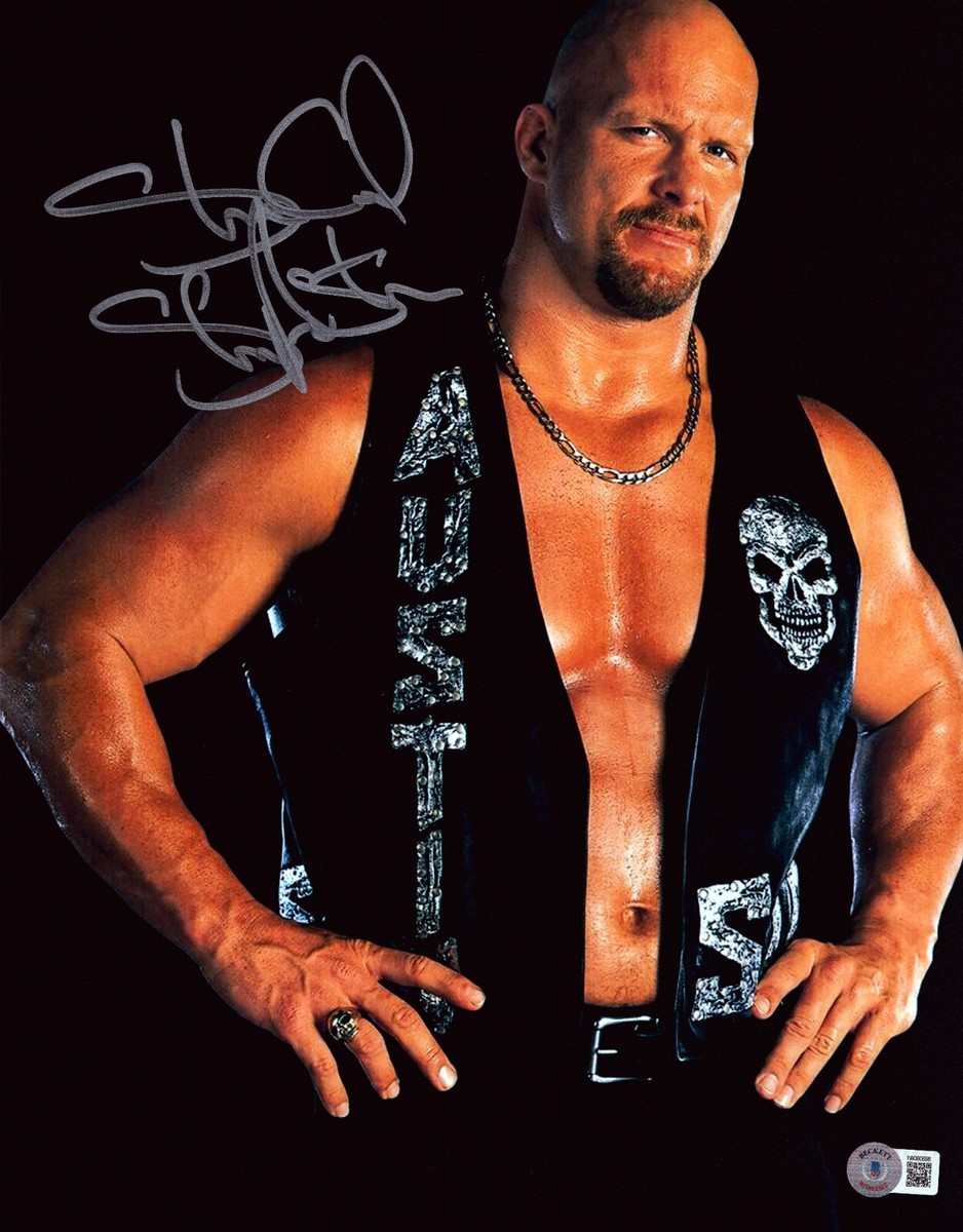 Stone Cold Steve Austin Signed 11x14 Photo BAS COA WWE Legend