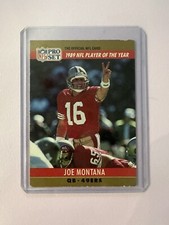 Joe Montana San Francisco 49ers 1990 NFL Pro Set #2 Error Card READ DESCRIPTION