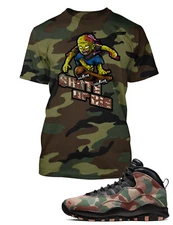 Skate or Die Graphic Sneaker Sport Tee Shirt Match J10 Duck Camo Pro Club Shaka
