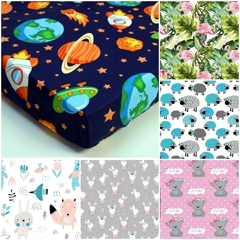 Lenzuolo con angoli per lettino letto 70x140 60x120 cm coprimaterasso bambino bambino foresta giungla