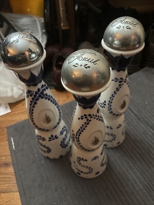 Class Azul Reposado Tequila Talavera Pottery Hand Painted 750ml Empty QTY 3