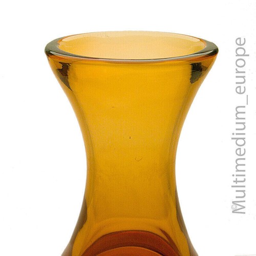 Große WMF Uranglas Vase von Erich Jachmann 50er Jahre orange Überfang - Bild 4 von 10
