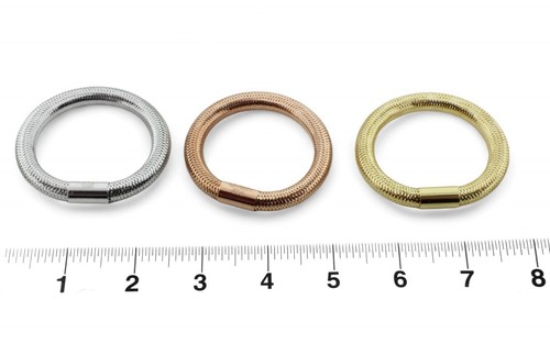 TRIS 3x Elastischer Ring aus 18kt 750/1000 Gold passend für alle Finger 3 Farben - Bild 2 von 7