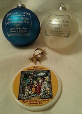 Set of 3 Pittsburgh Area Christmas Ornaments