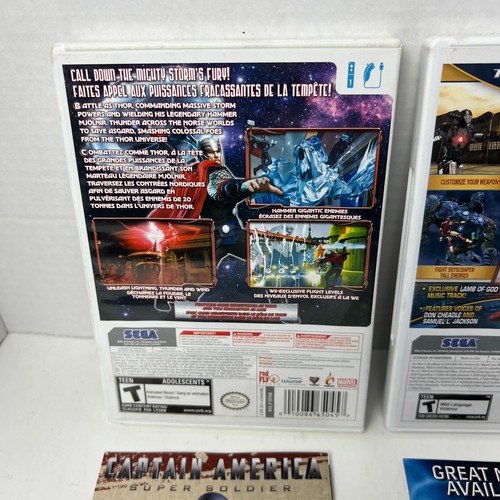 Thor God Of Thunder Wii & Iron Man 2 Wii Lote Completo Nintendo Wii - Imagen 9 de 15