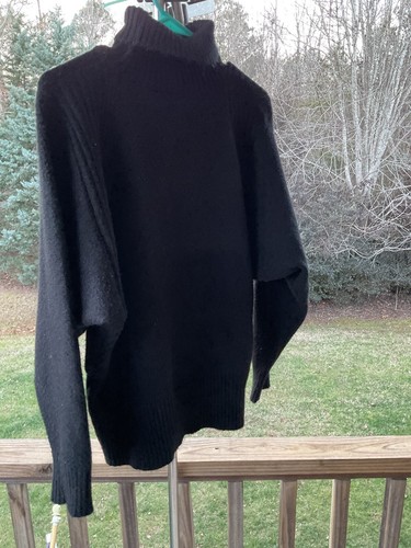Double Zero Chunky Knit Turtle Neck Sweater Women Lovely Large Black Long Sleeve - Picture 8 of 19