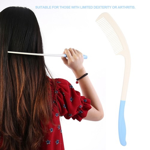Long Handle Comb Hair Brush Anti slip Ergonomic Long Comb Reach - Zdjęcie 4 z 13