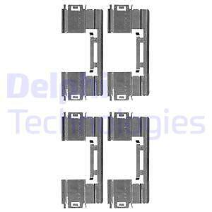 LX0551 DELPHI Zubehörsatz, Scheibenbremsbelag für CHEVROLET,OPEL,VAUXHALL