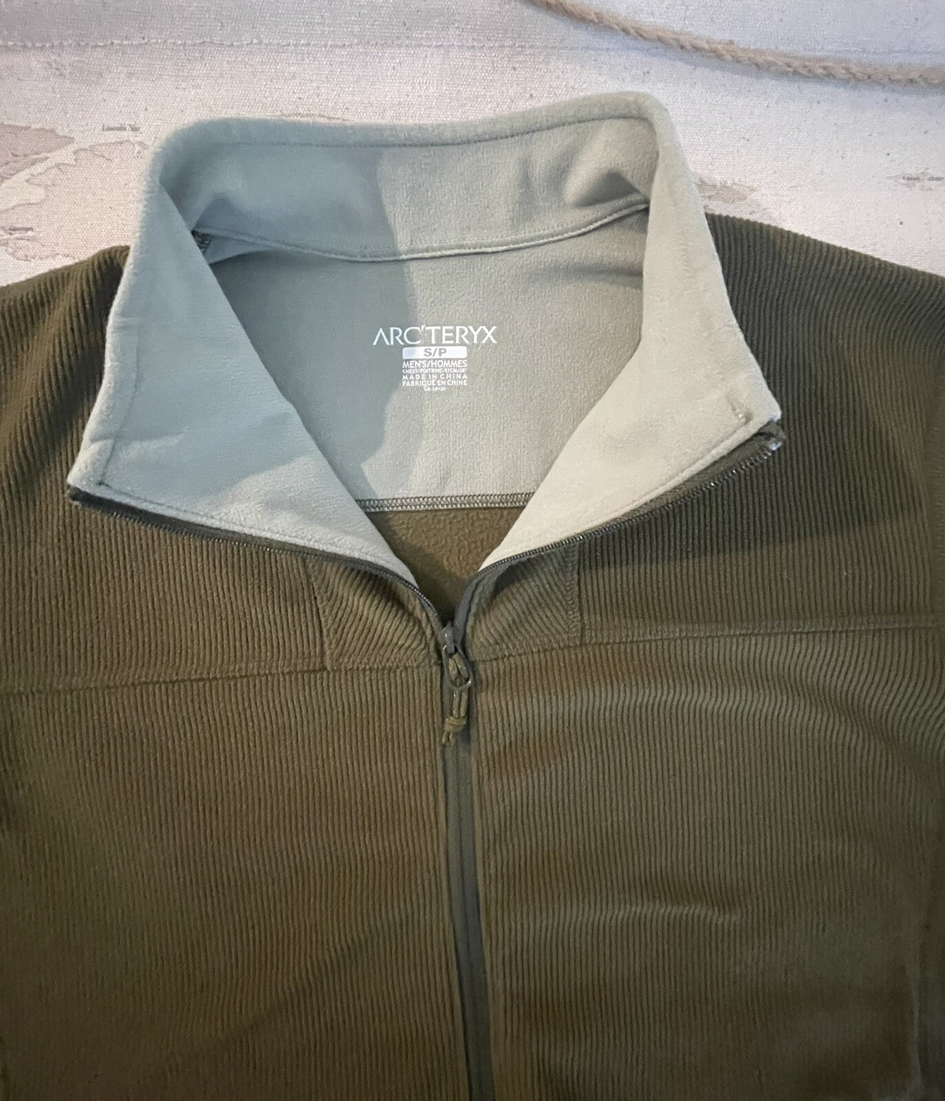 ARC'TERYX Arc’teryx maglione uomo piccolo verde full zip felpa pile