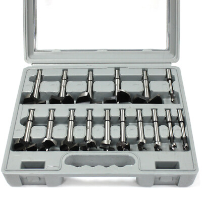 16pc Forstner Drill Bit Set Woodworking Precision Clean Thru Cutting Holes Saw