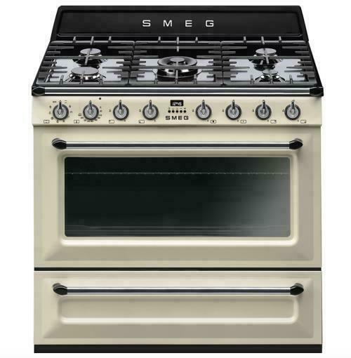 Smeg TR90P9 90cm Cucina a Gas - Panna | Acquisti Online su eBay
