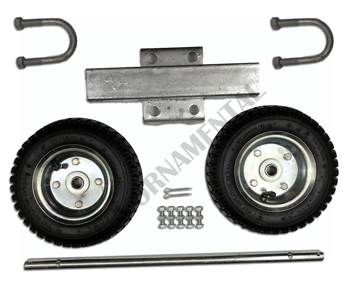Chain Link Fence Dual Pneumatic Tire PT10 Rolling Gate Carrier Wheels Rut  Runner | eBay