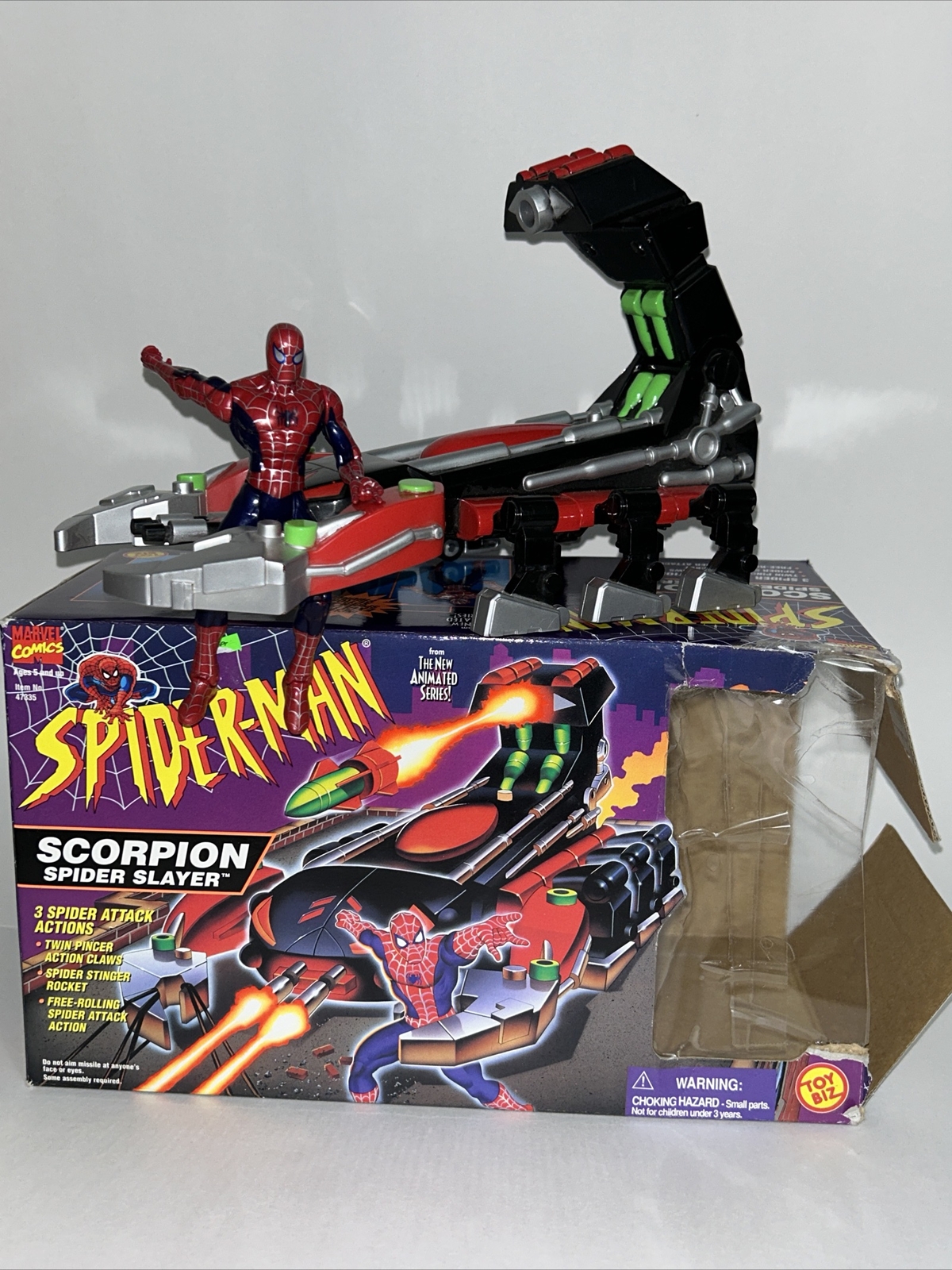 Toy Biz 1996 SpiderMan Scorpion Spider Slayer Figure eBay