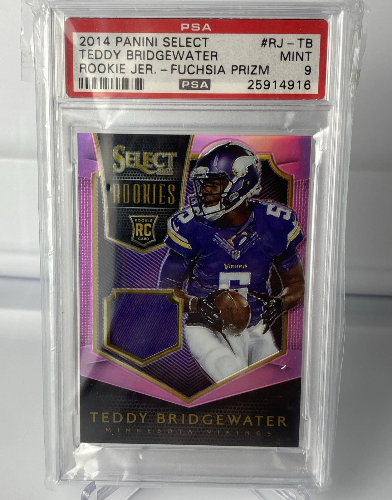 Teddy Bridgewater Panini Select Rookie Jerseys #RJTB Fuchsia Prizm