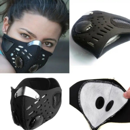 Futuristic Sport Face Mask With Filters For Running, Cycling, Outdoor Activities - Picture 2 of 6
