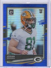 2020 Panini Donruss Optic Blue Hyper RC #142 Josiah Deguara Green Bay Packers